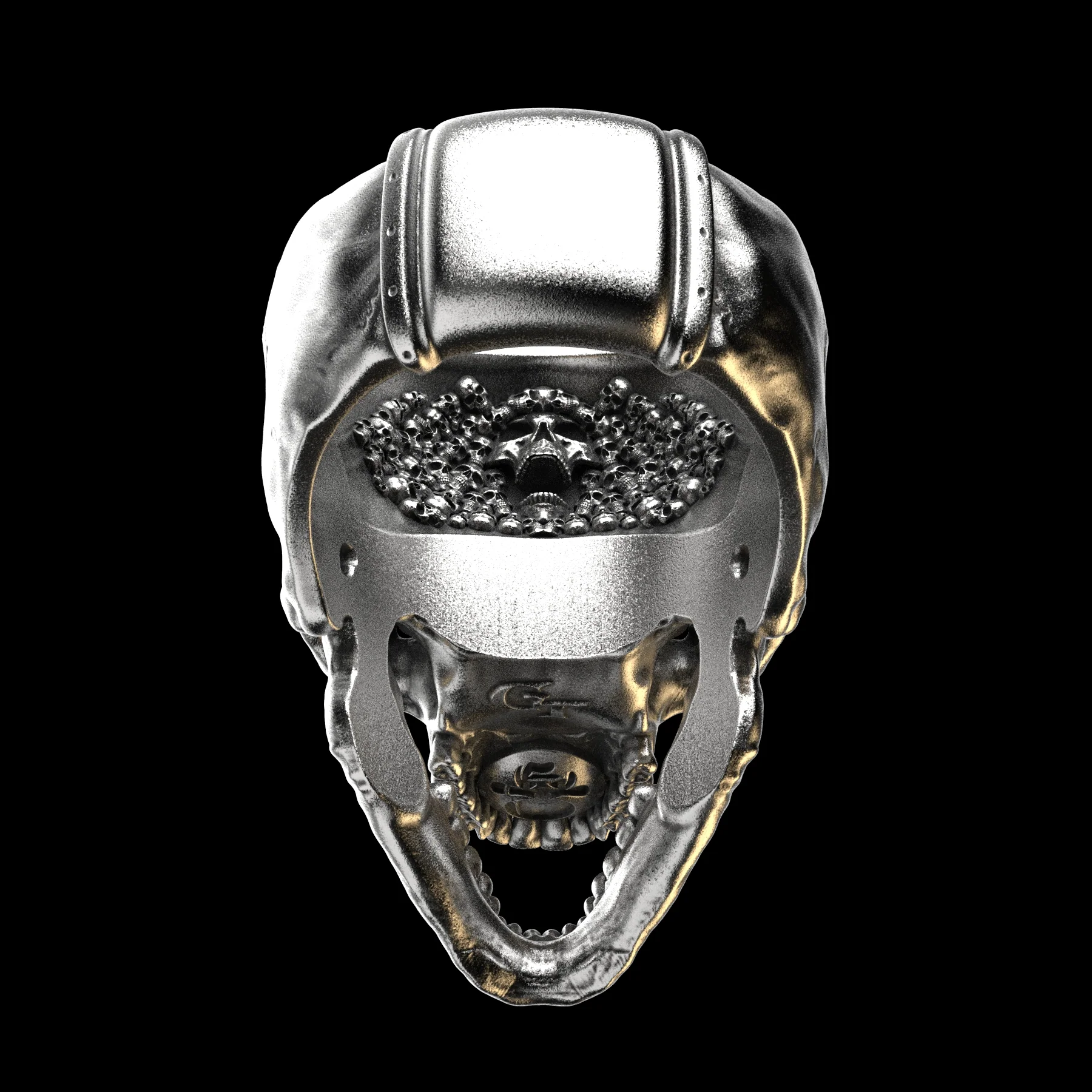 Anatomical Skull Ring Open Jaw (SIA) Sterling - Image 4