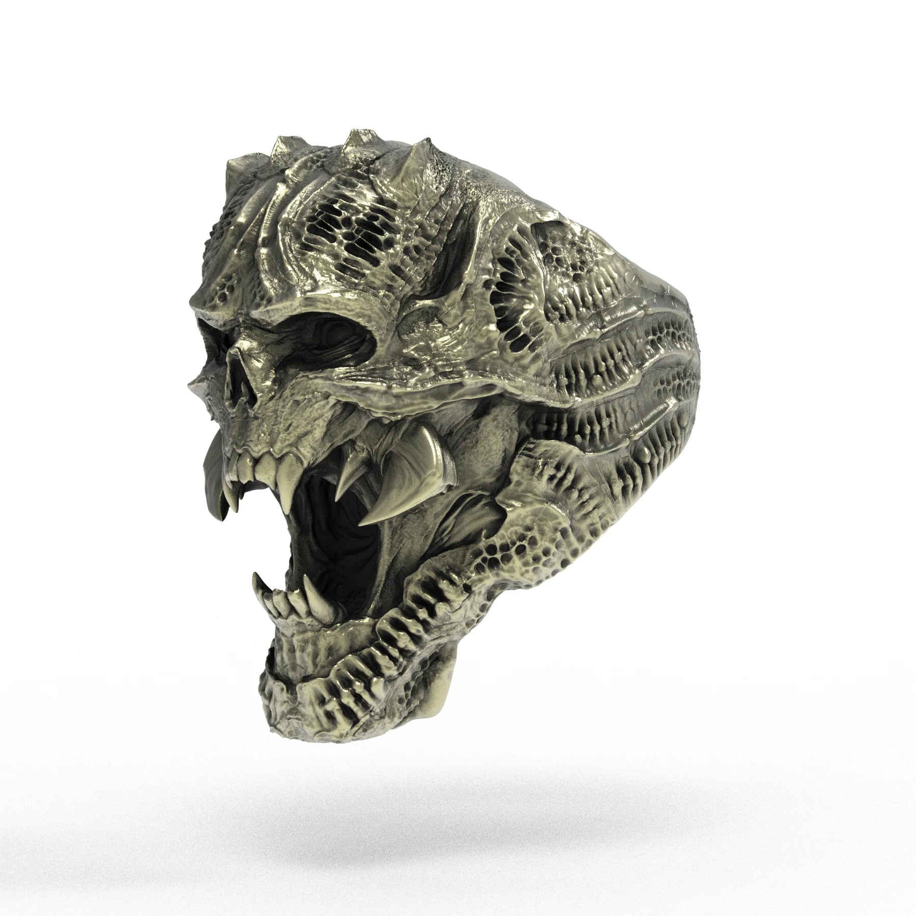 Brass Banshee Omen Ring