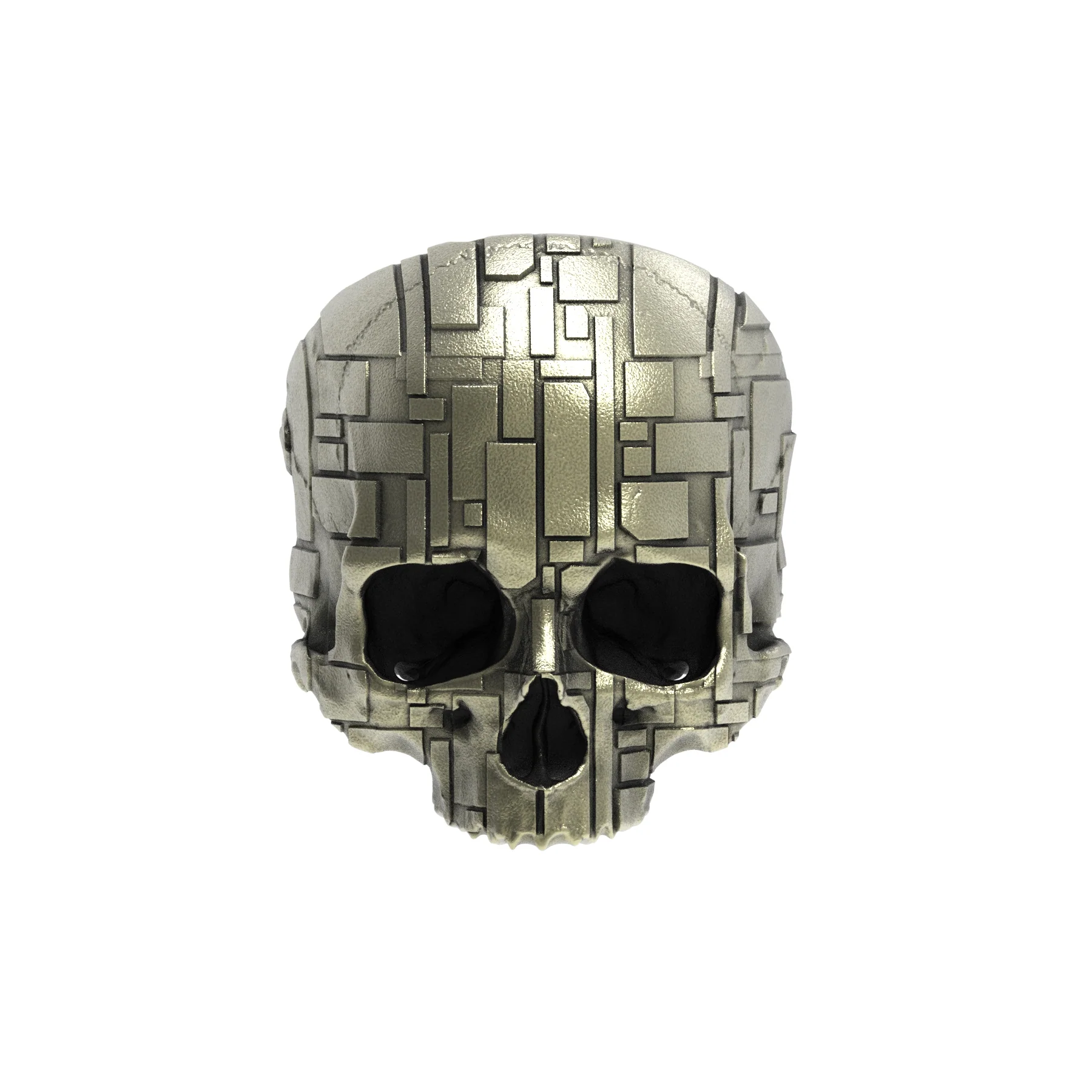 Brass DecoBloc Skull Ring - Image 6