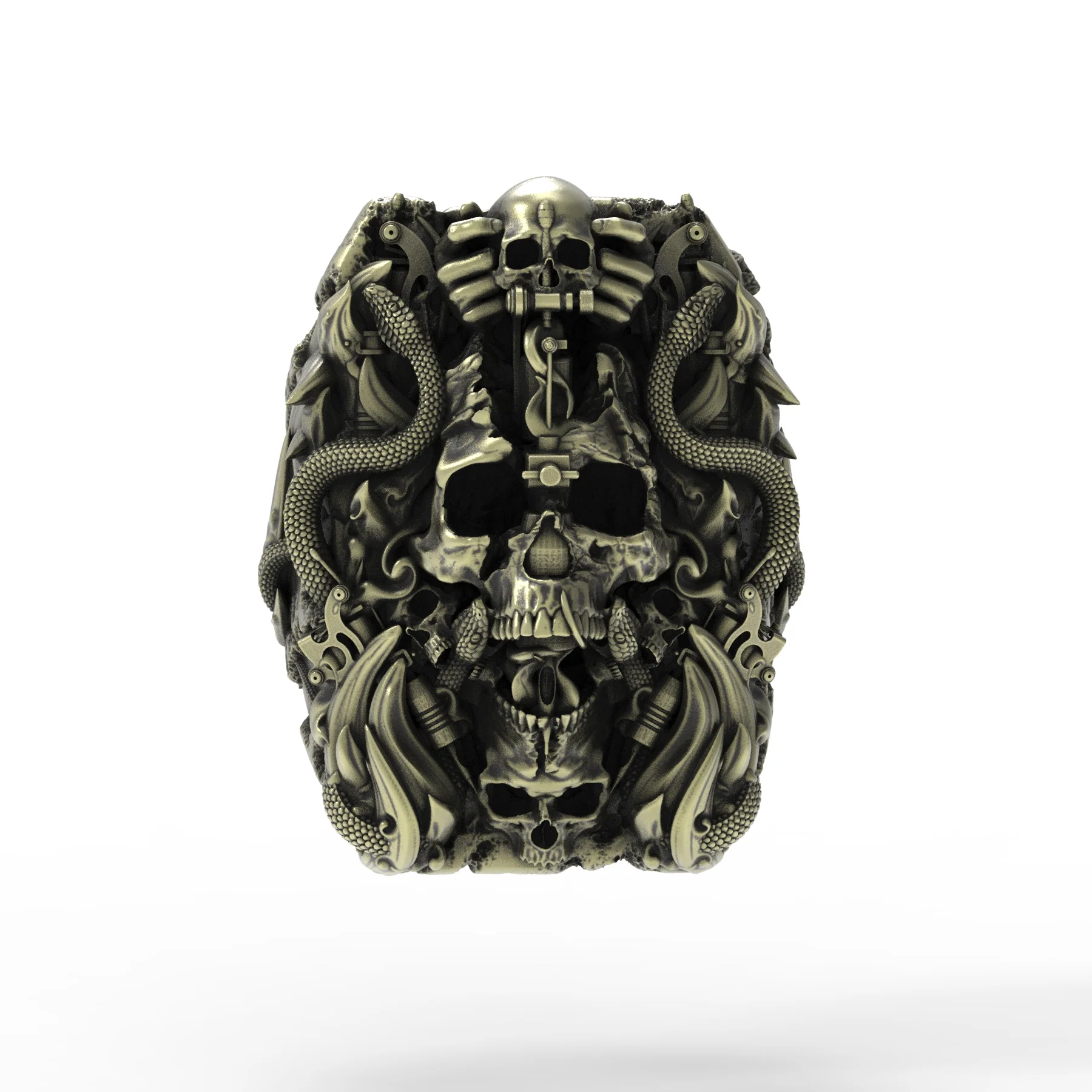 Brass Tattoo Totem Ring - Image 2
