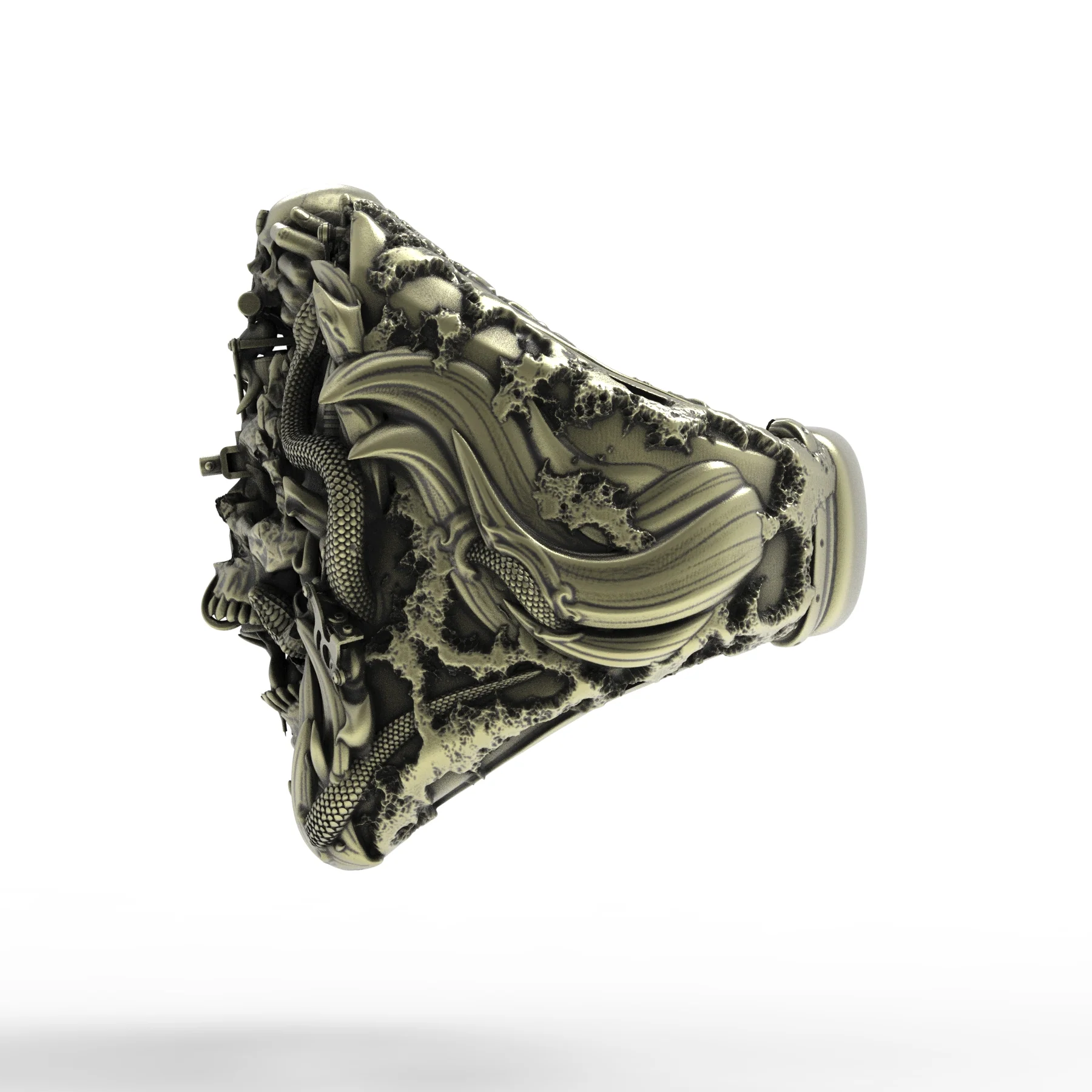 Brass Tattoo Totem Ring - Image 3