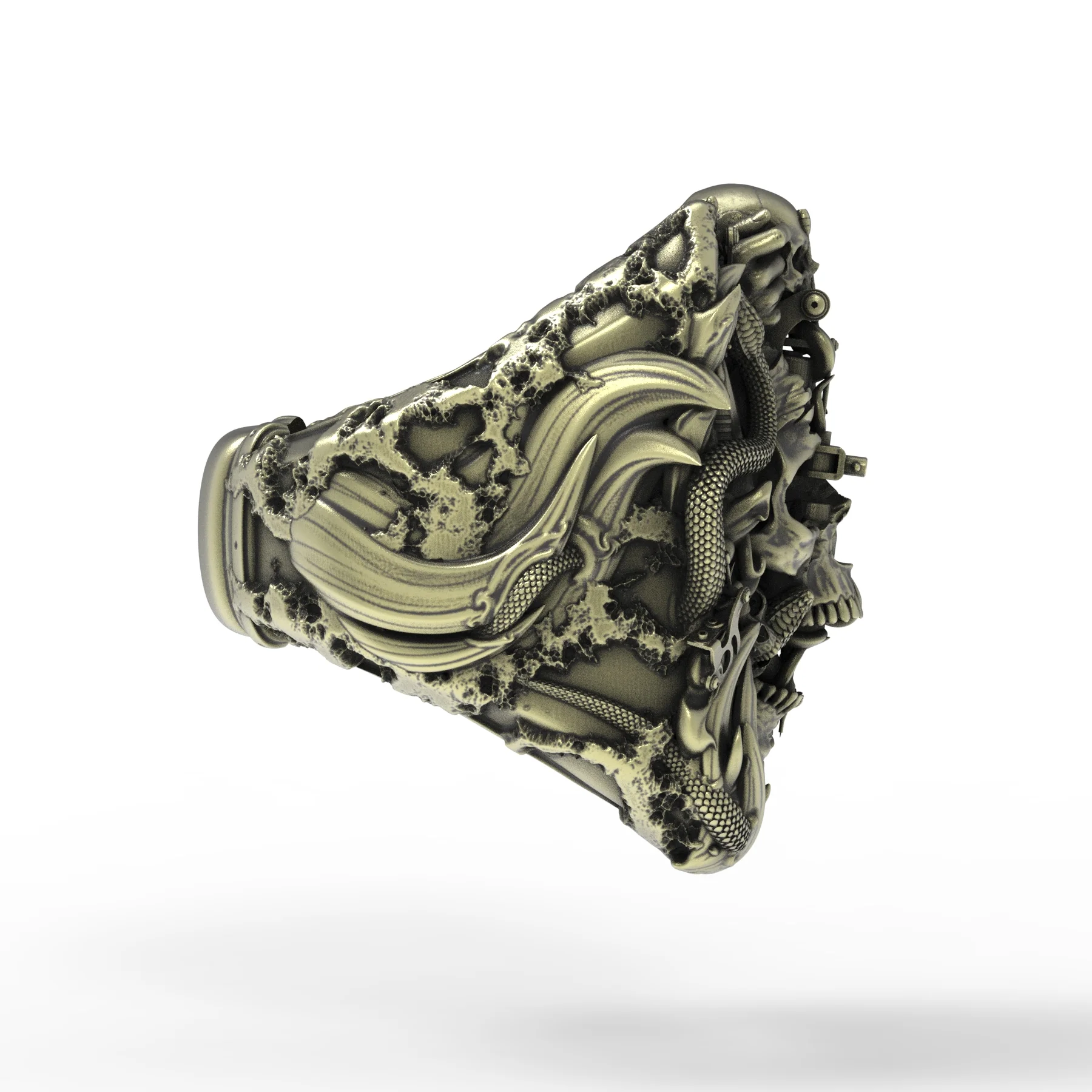 Brass Tattoo Totem Ring - Image 5