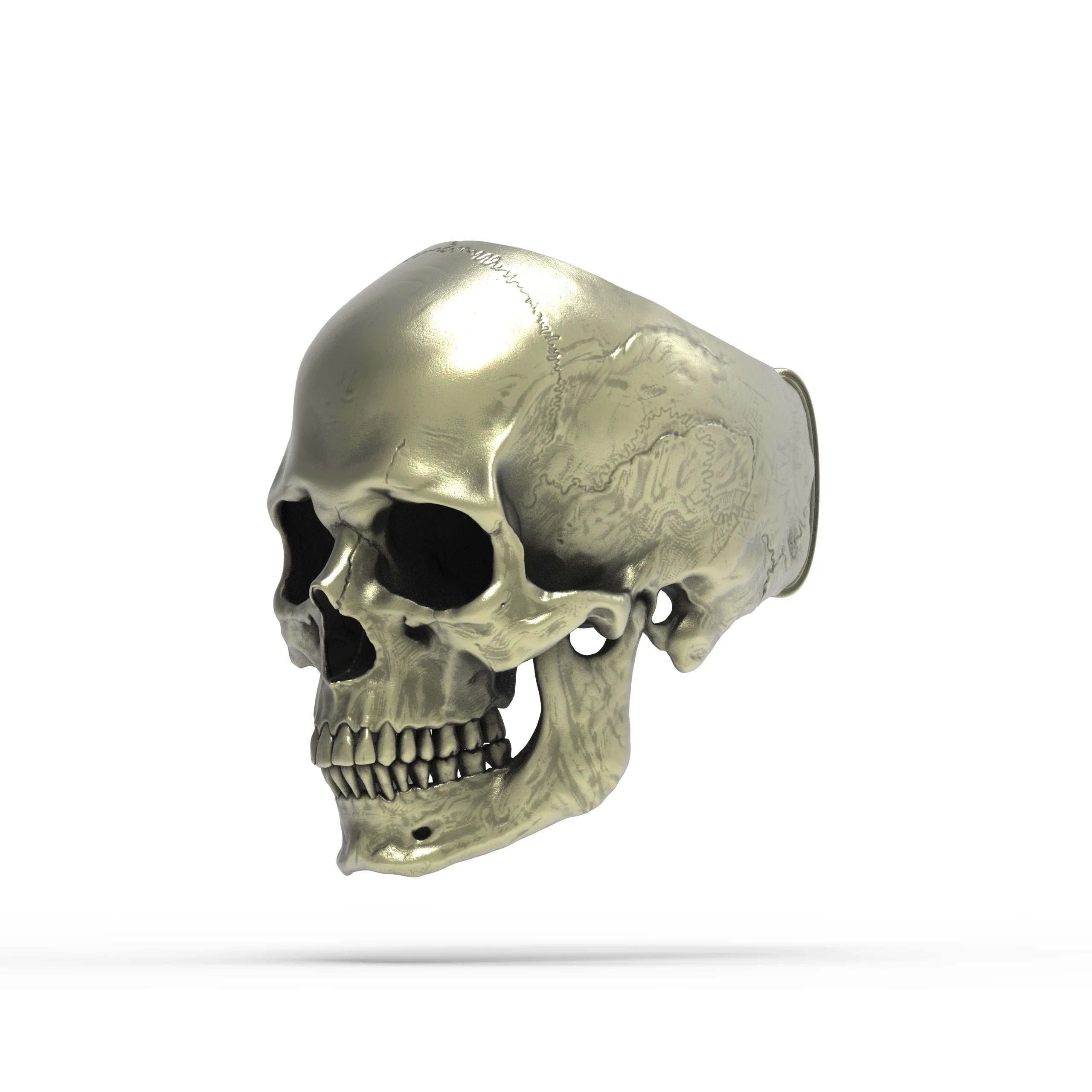 Brass Anatomical Skull Ring (SIA) Full - Image 2