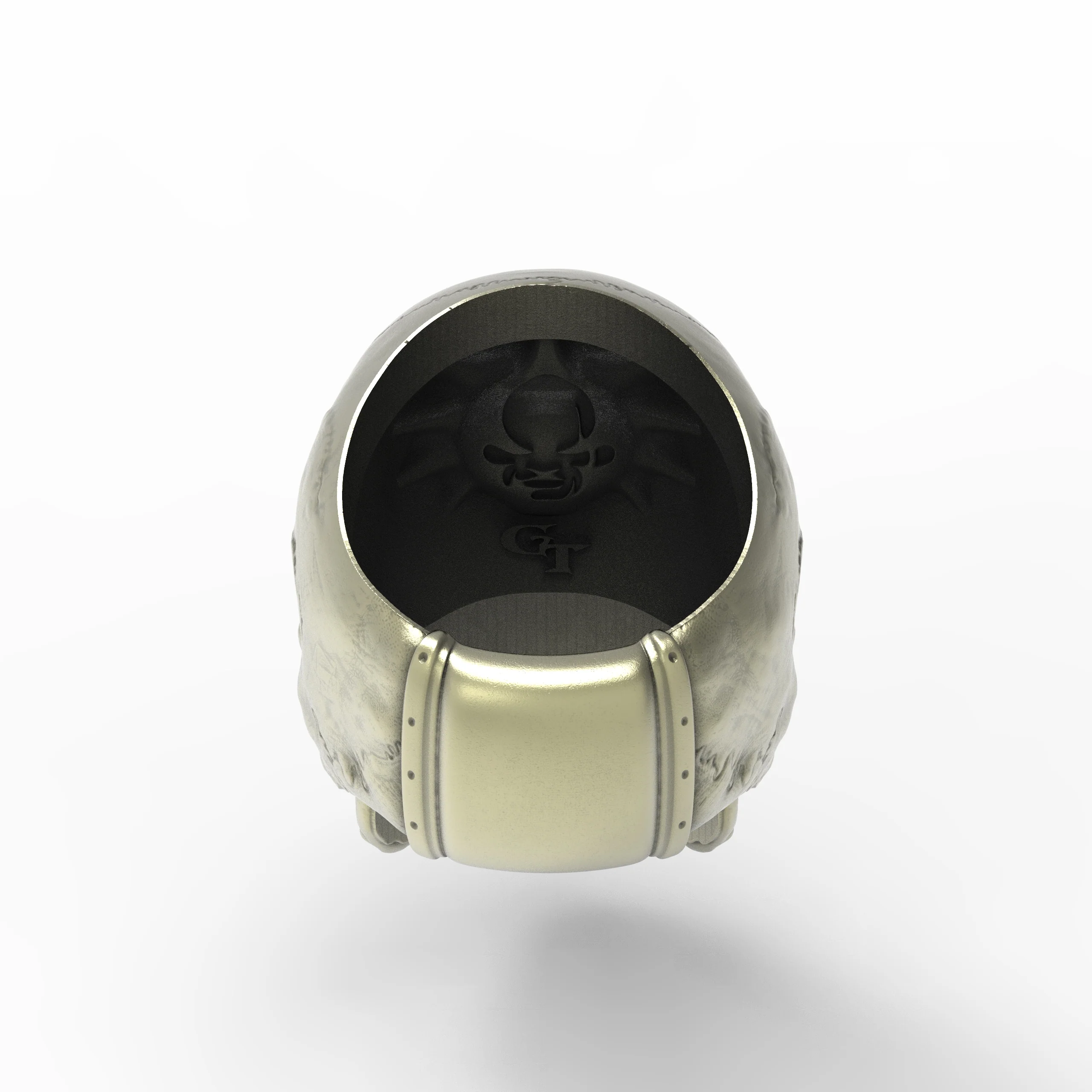 Brass Anatomical Skull Ring (SIA) Full - Image 4