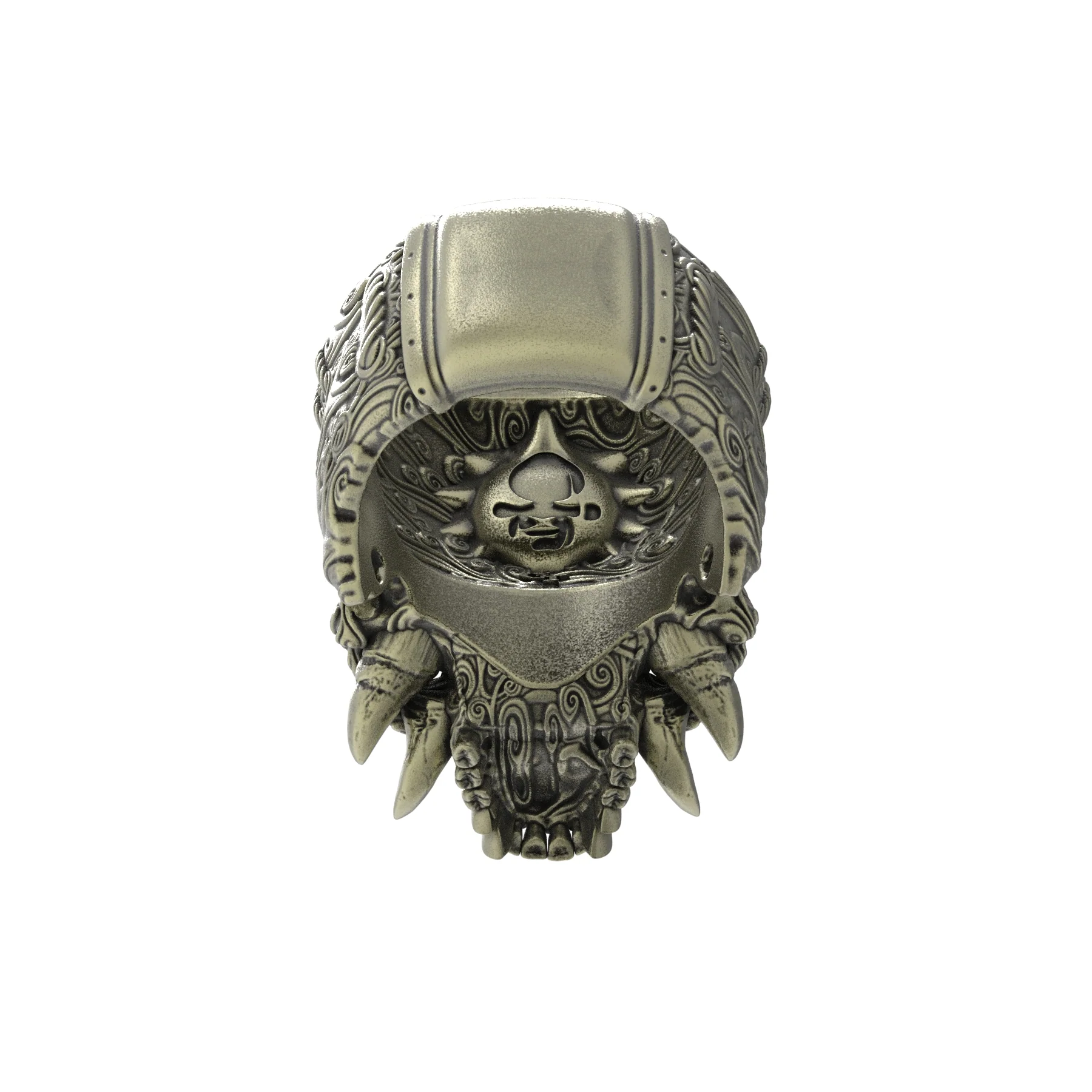 Brass Horned Oni Ring - Image 4