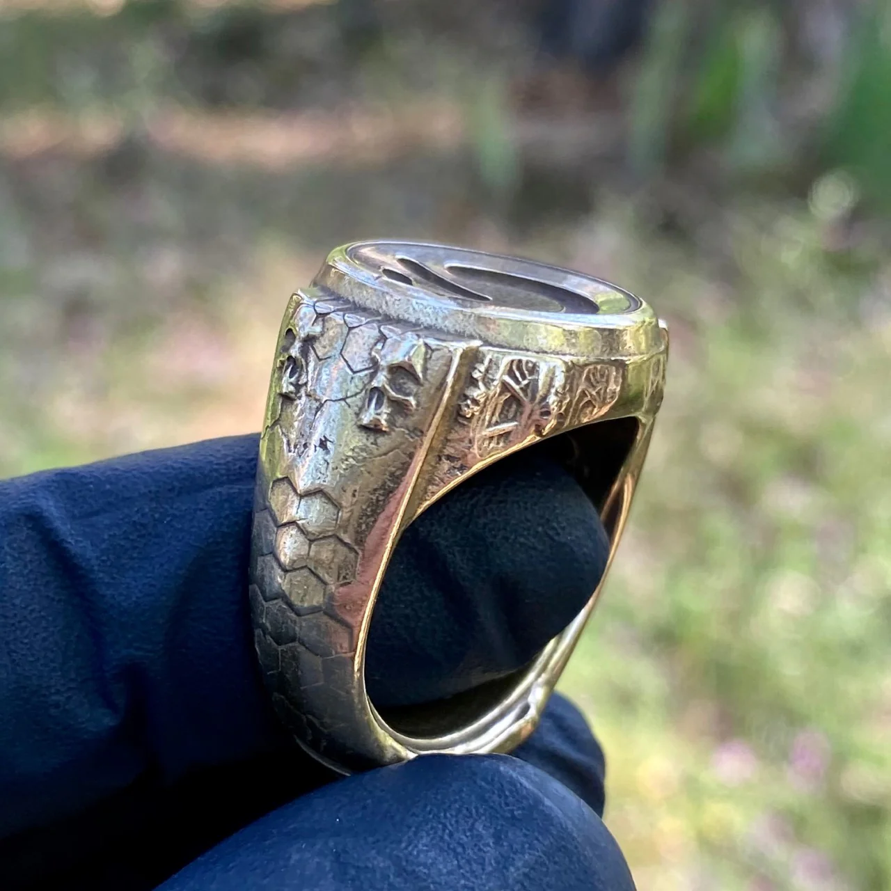 Brass Power Signet Ring - Image 6