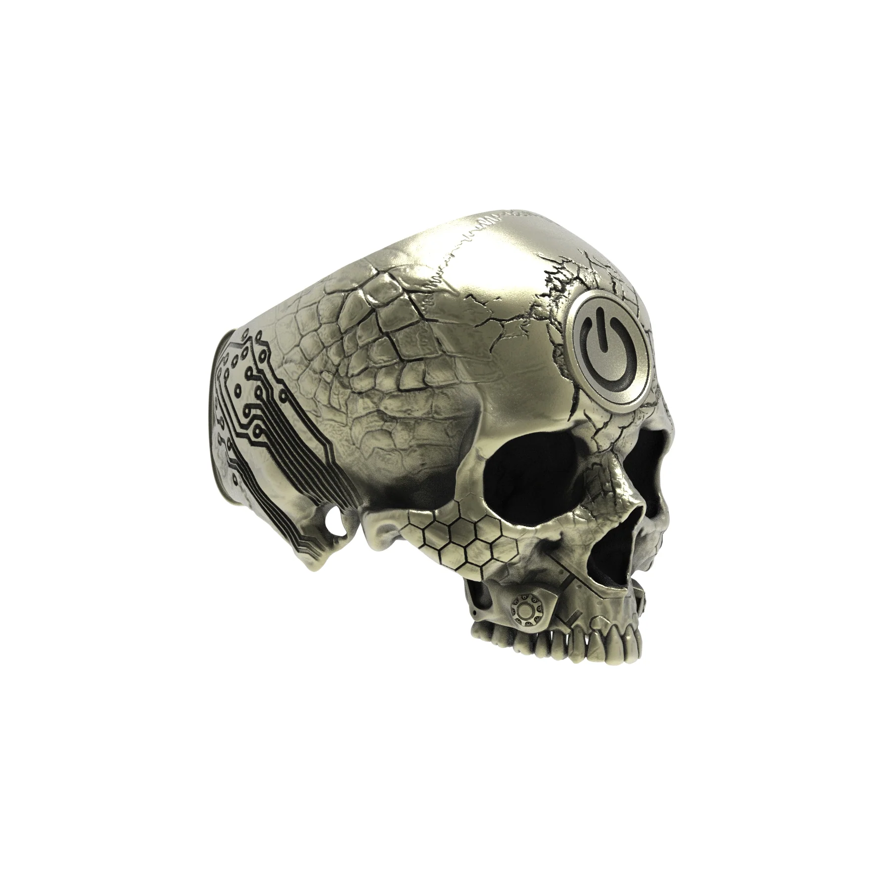 Brass TechSkull.2 Ring - Image 4