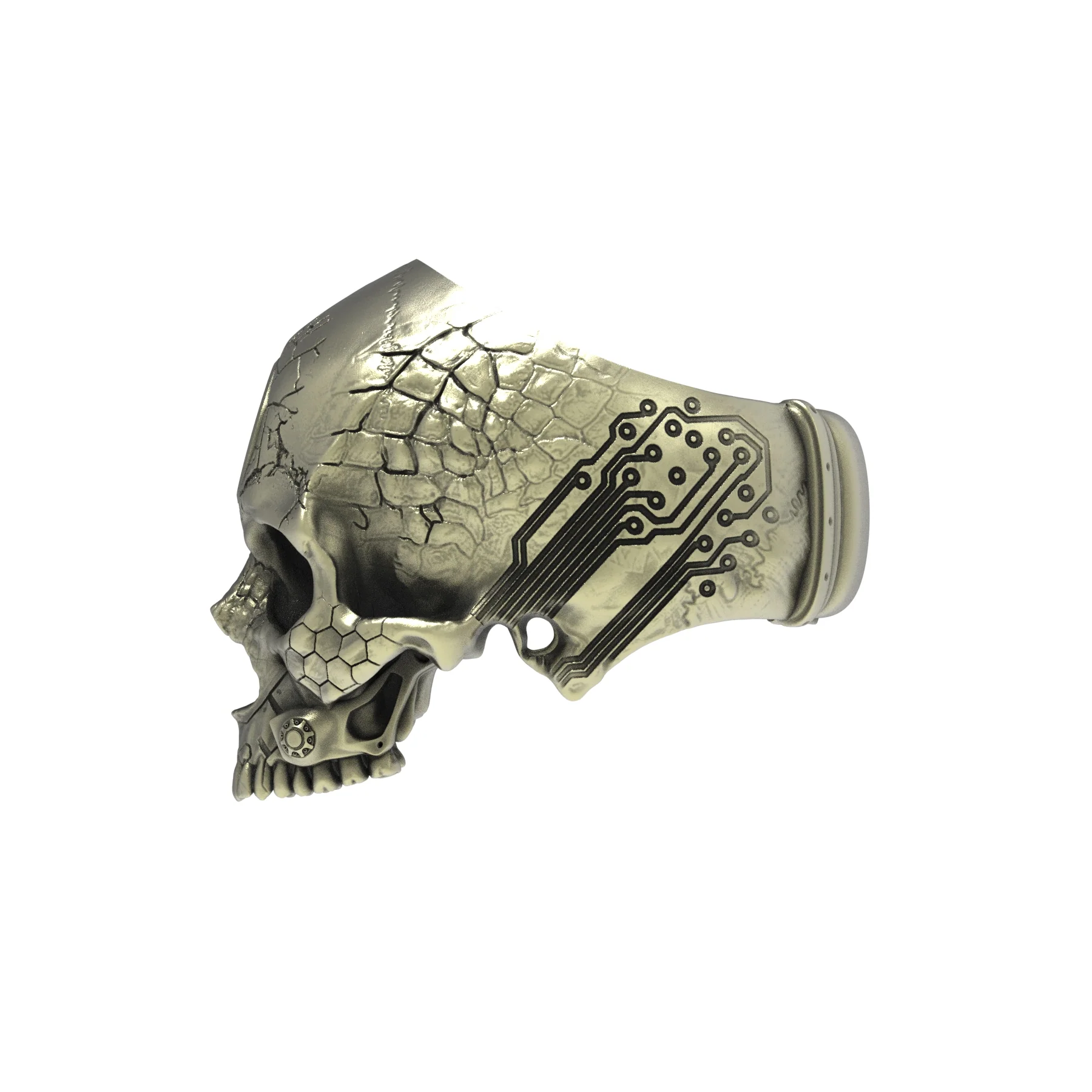 Brass TechSkull.2 Ring - Image 6