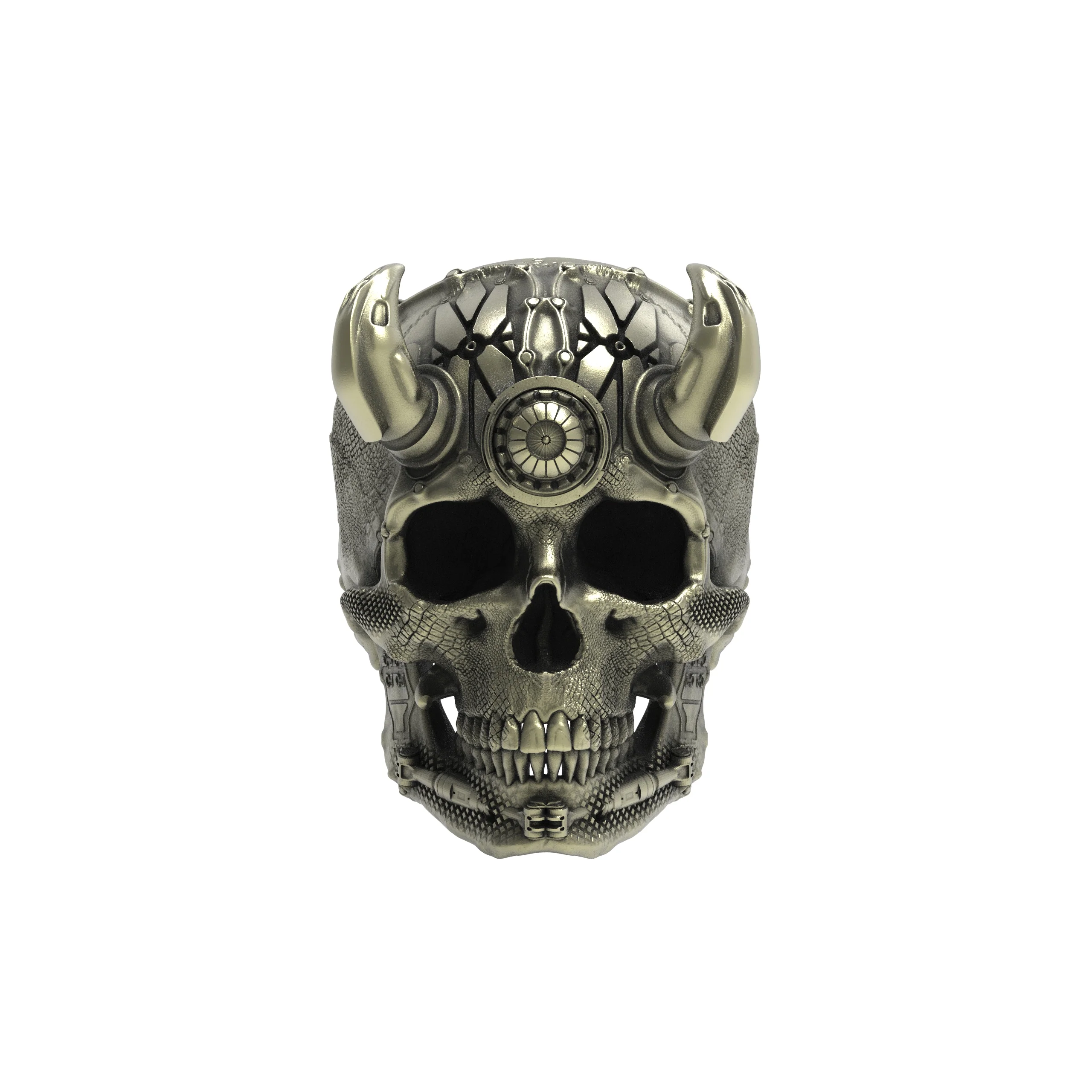 Brass Techskull.3 Ring - Image 2