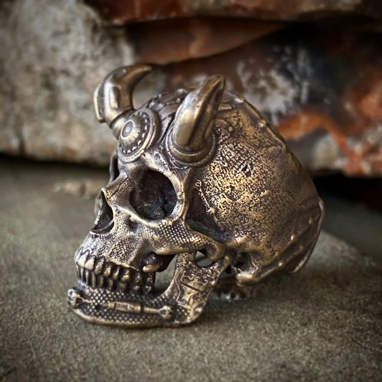 Brass Techskull.3 Ring - Image 5