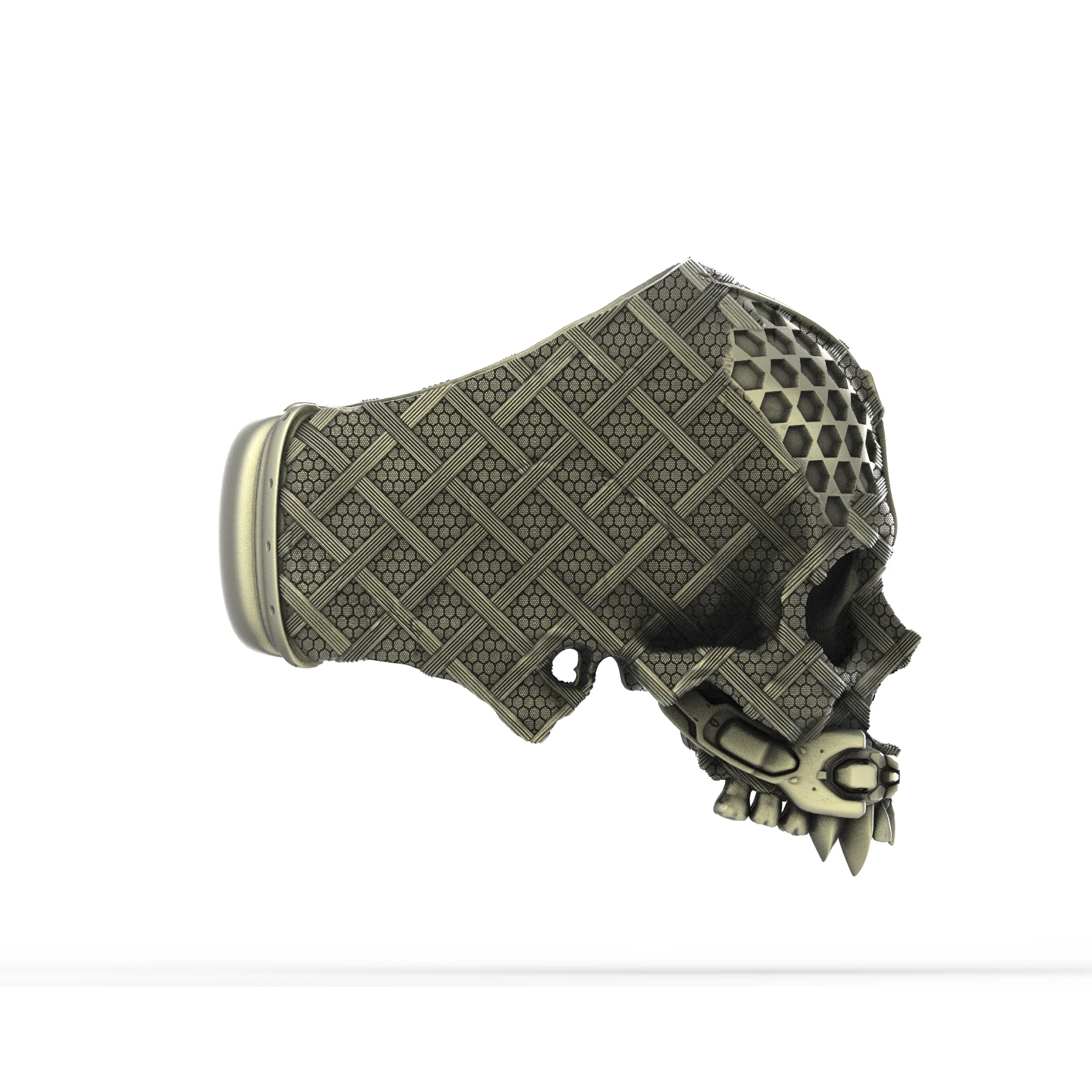 Brass TechSkull.4 Ring - Image 3