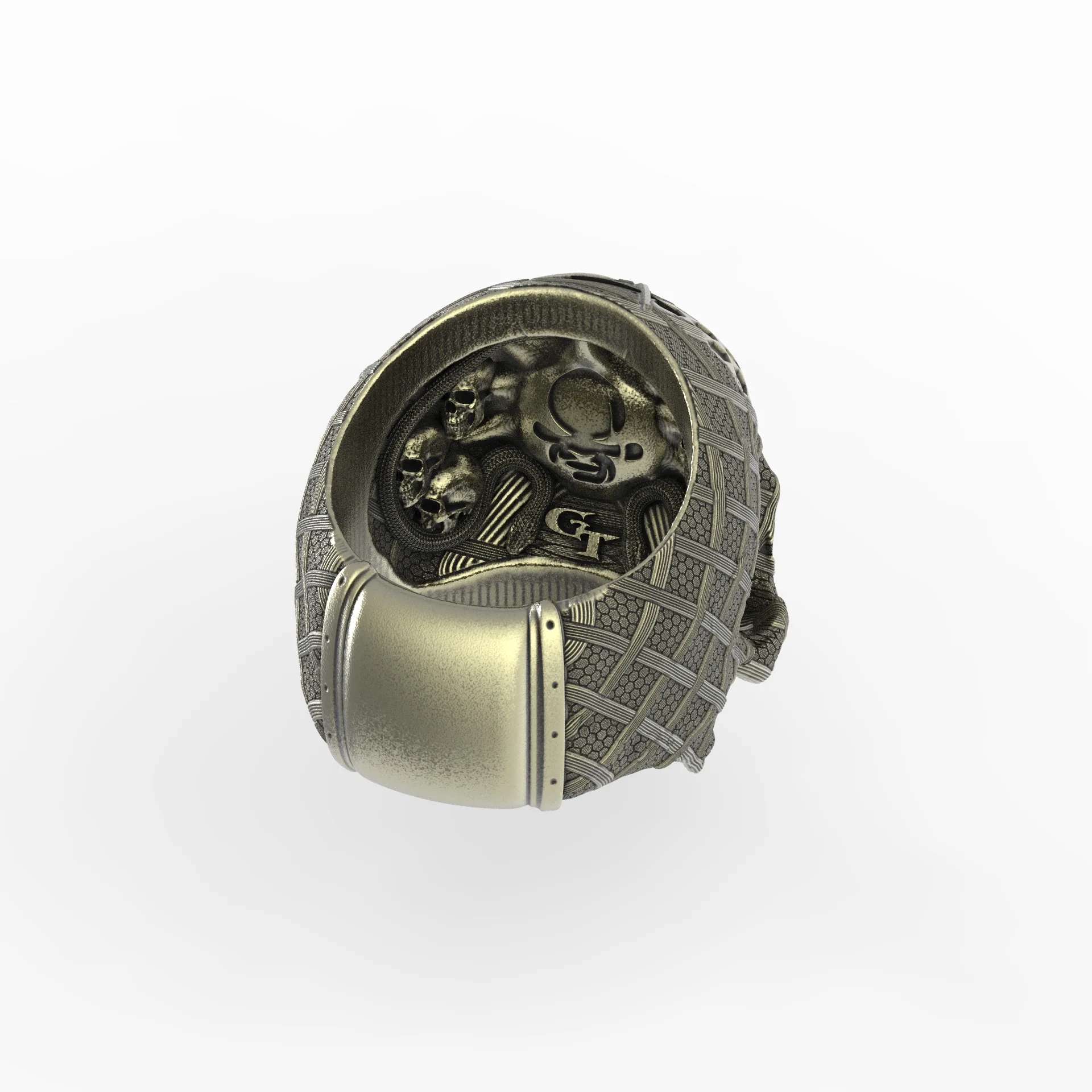 Brass TechSkull.4 Ring - Image 4