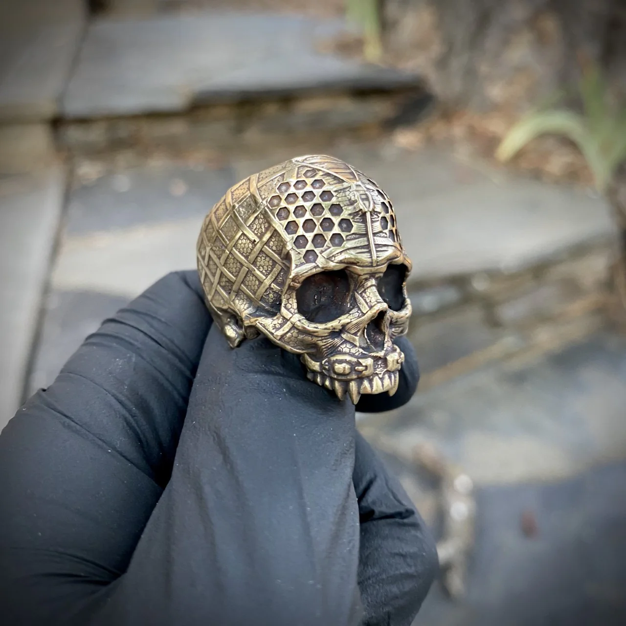 Brass TechSkull.4 Ring - Image 5