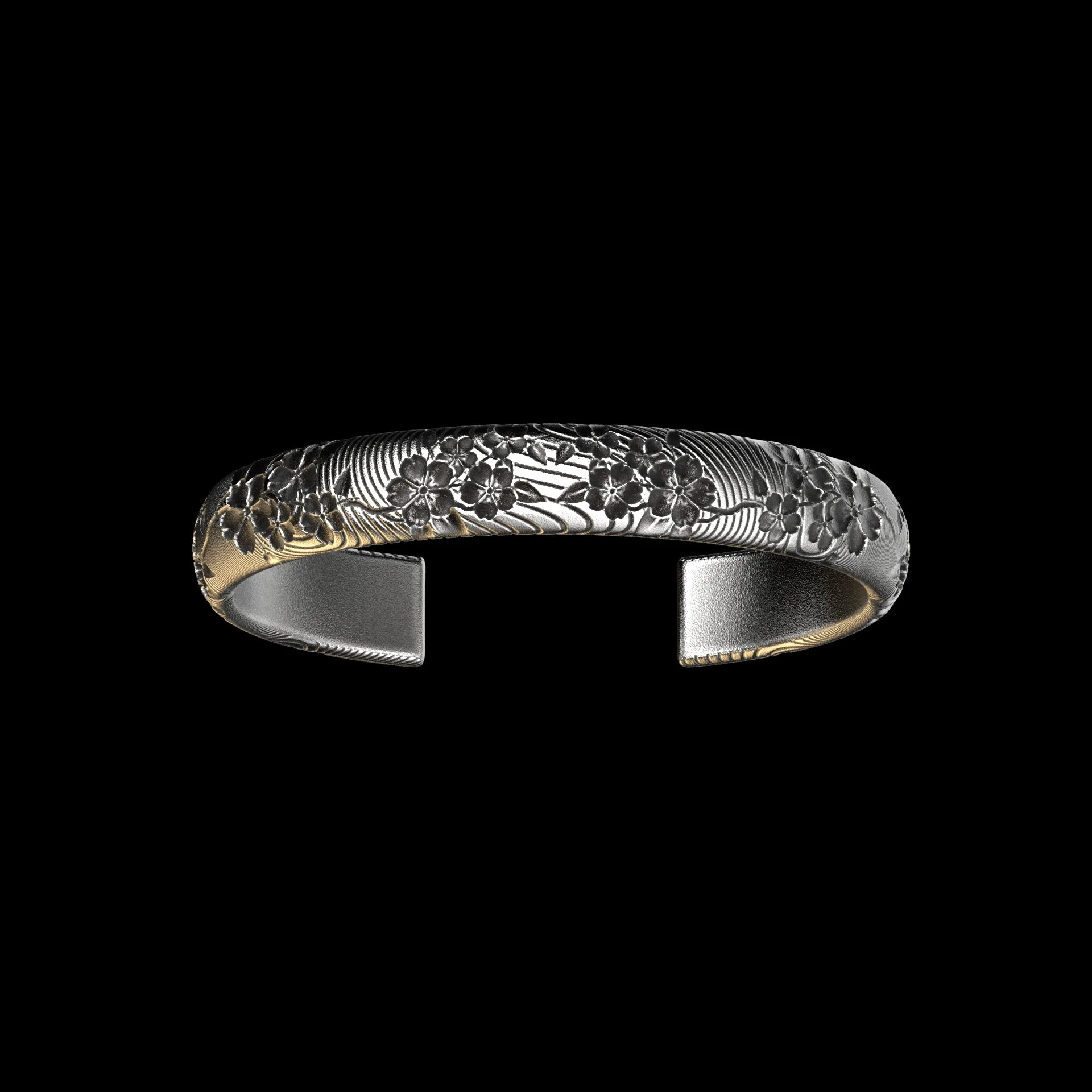 Cherry Blossom Cuff Sterling