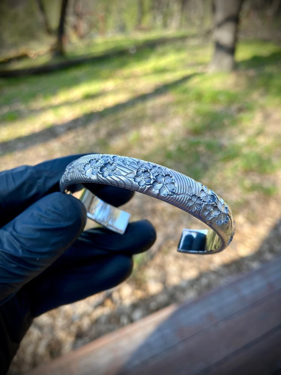 Cherry Blossom Cuff Sterling - Image 6