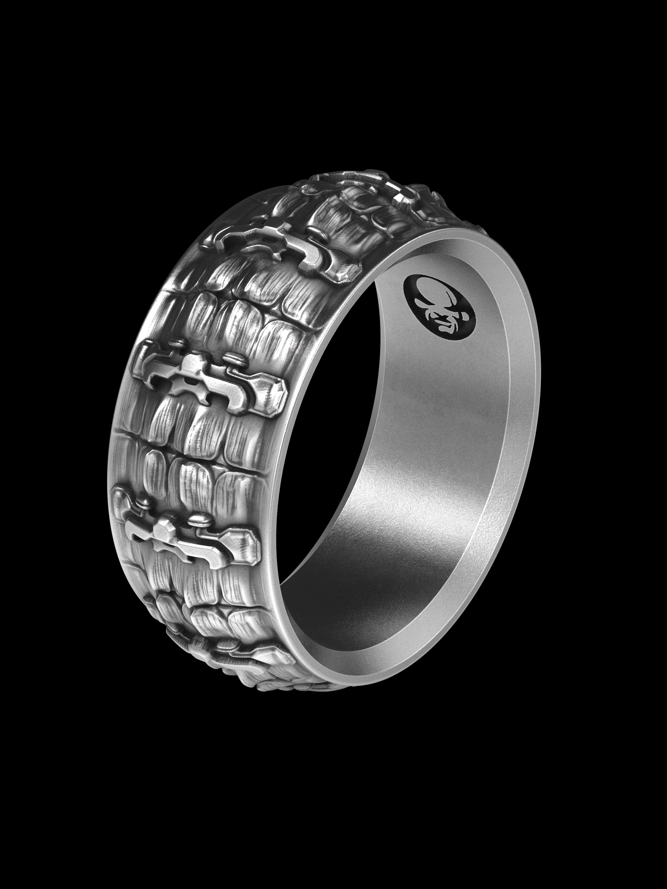 Croc Armor Band Sterling Silver - Image 3