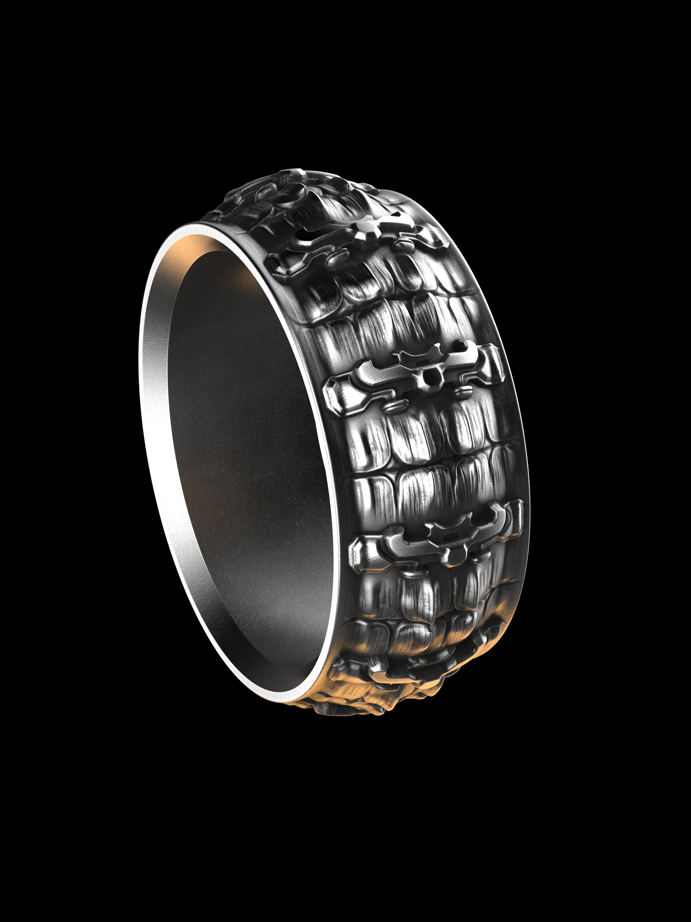 Croc Armor Band Sterling Silver - Image 5