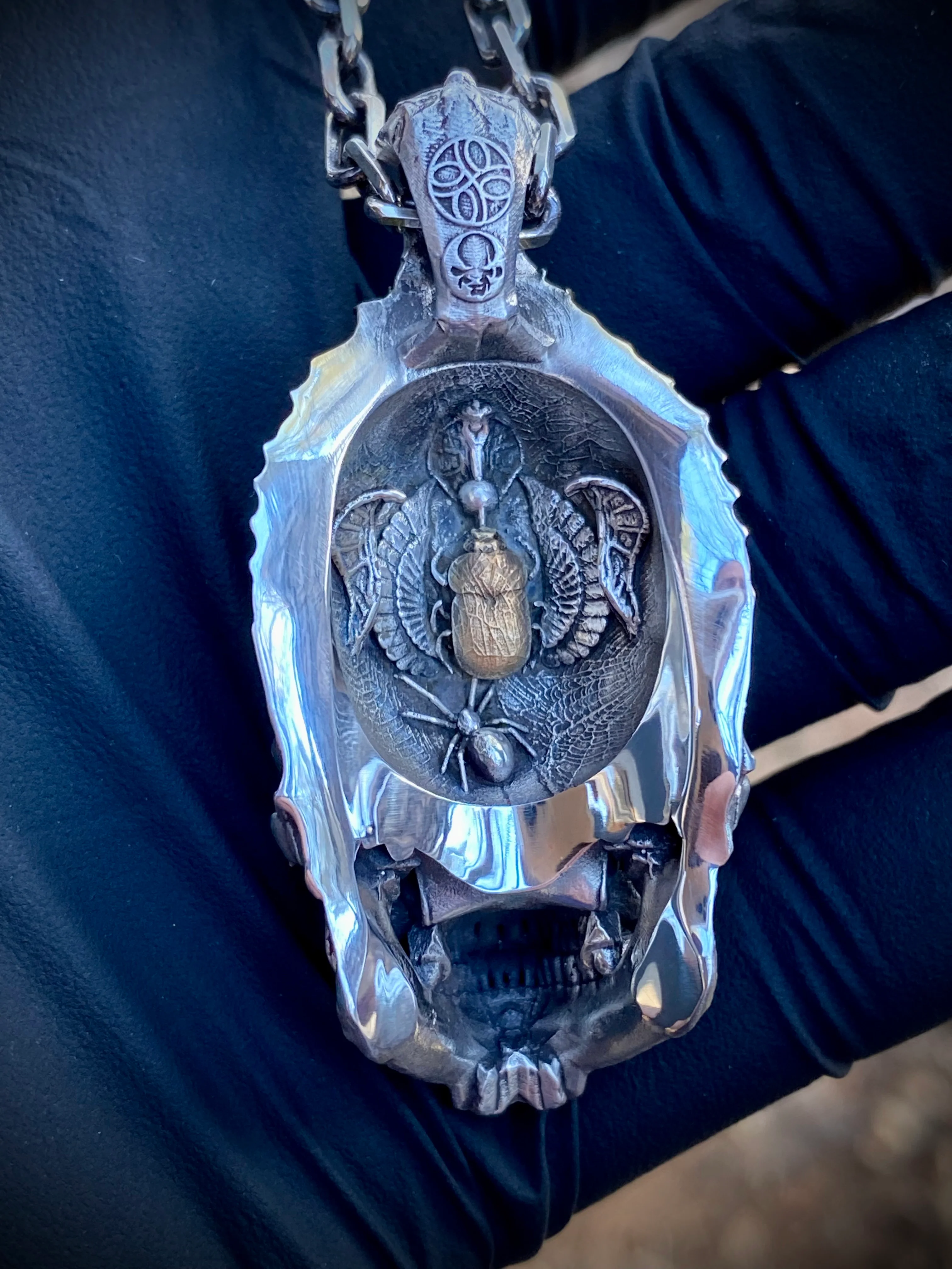 Golden Mask Egypt Skull Pendant - Image 5