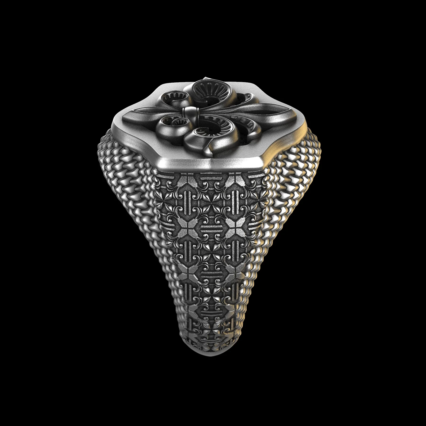 Fleur De Lis Signet Sterling Silver - Image 3