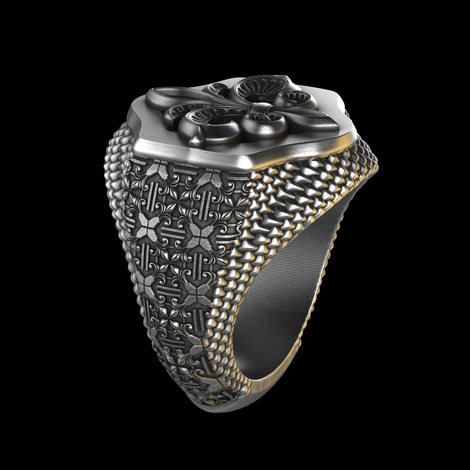 Fleur De Lis Signet Sterling Silver - Image 4