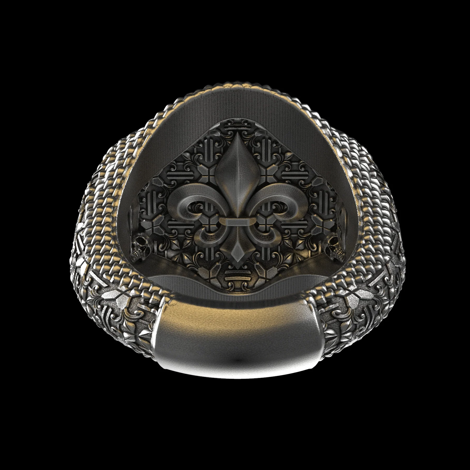 Fleur De Lis Signet Sterling Silver - Image 5