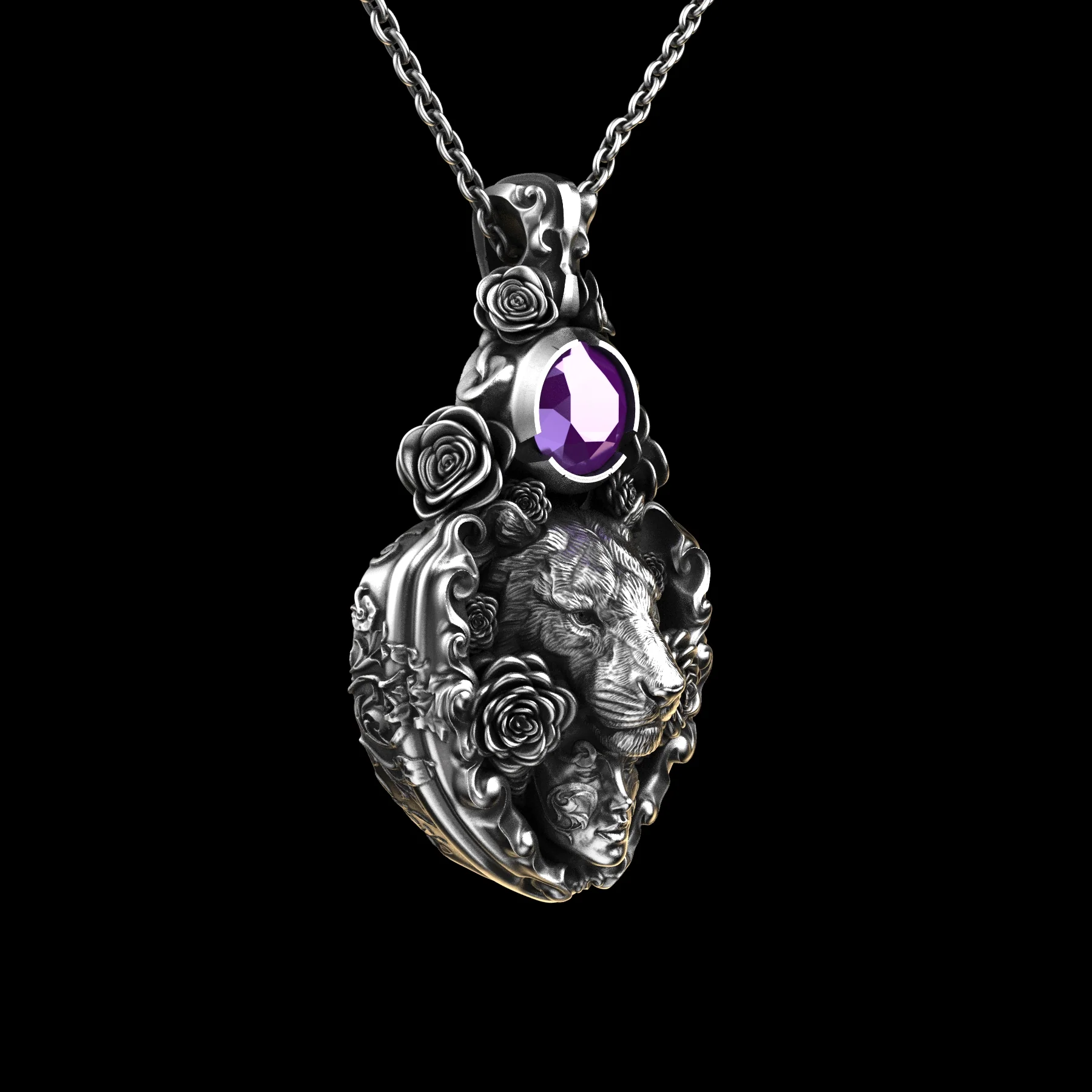 Floral Tigress Gemstone Pendants - Image 3