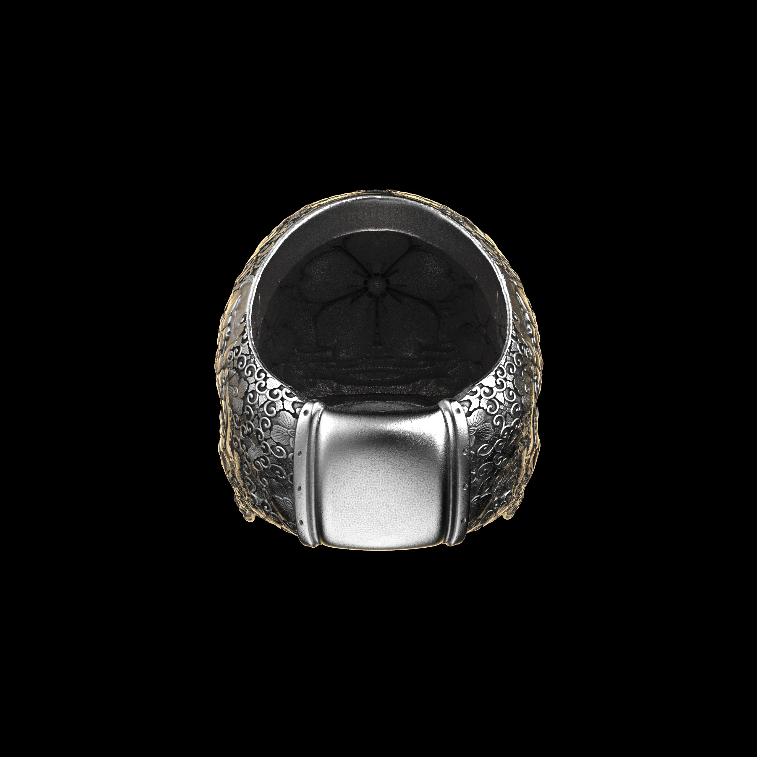 Japanese Garden Skull Sterling Silver - Image 4