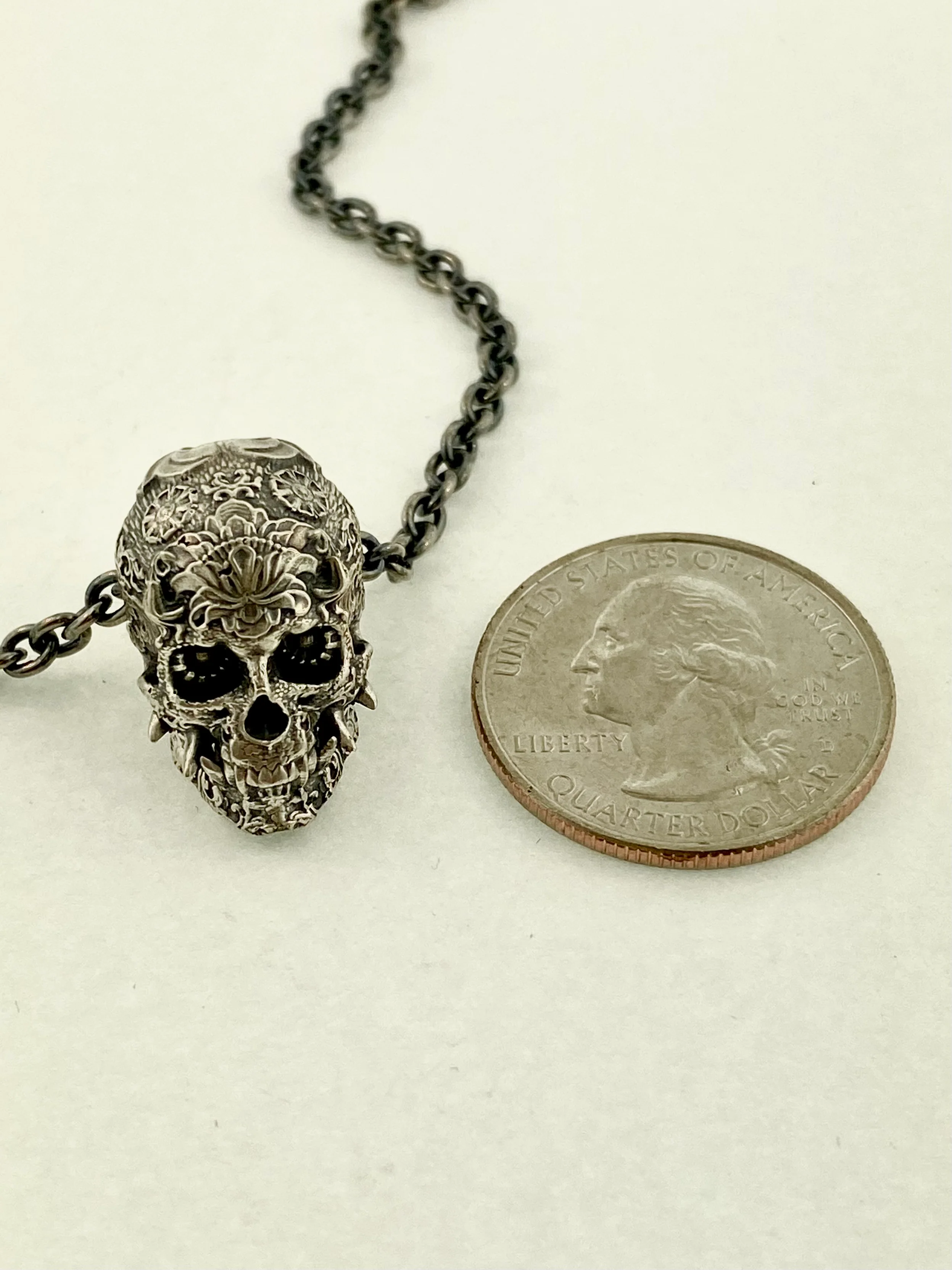 Oni Bead Pendant Sterling Silver - Image 5