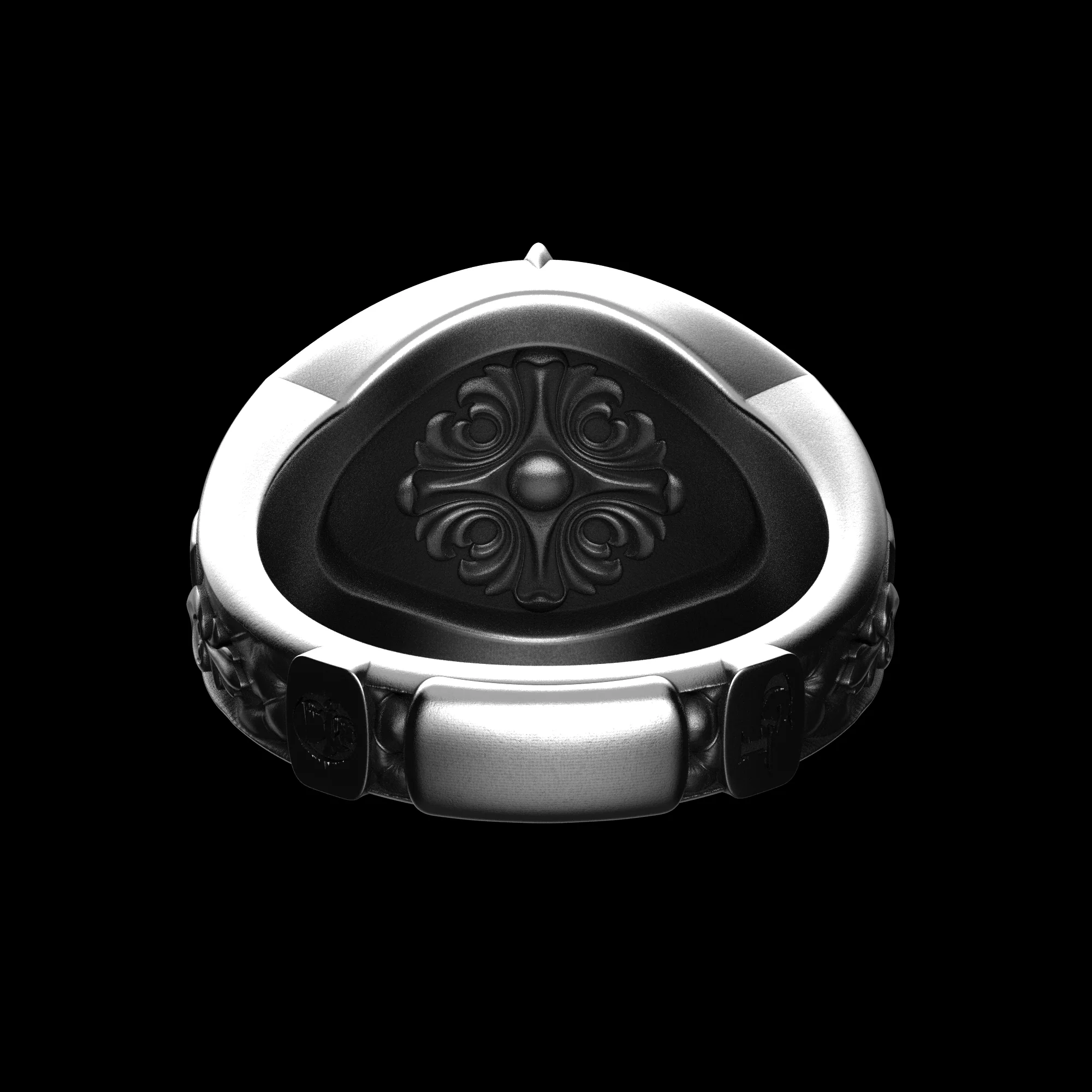 Skull Signet Ring Sterling Silver - Image 5