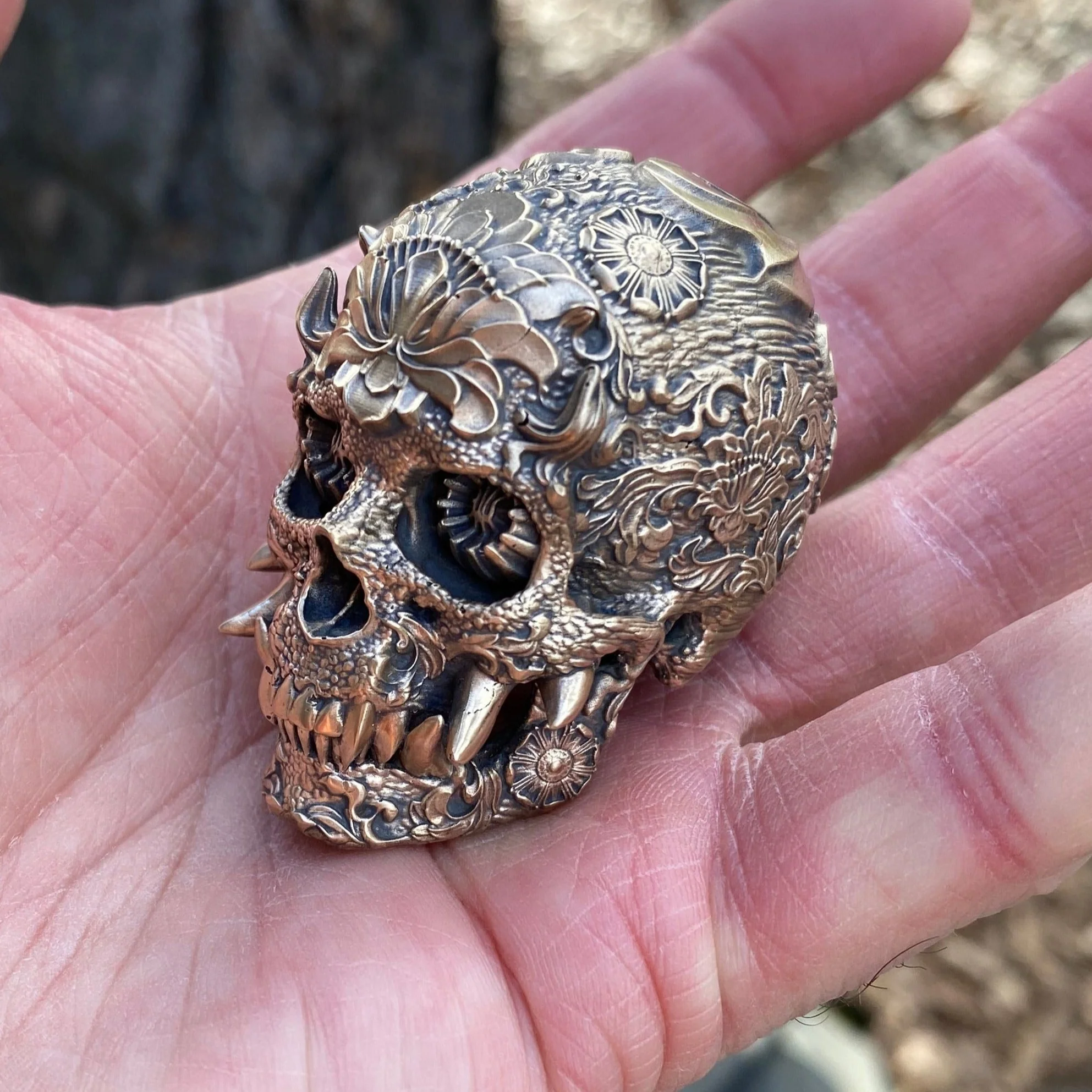 Small Brass Oni Sculpture - Image 4