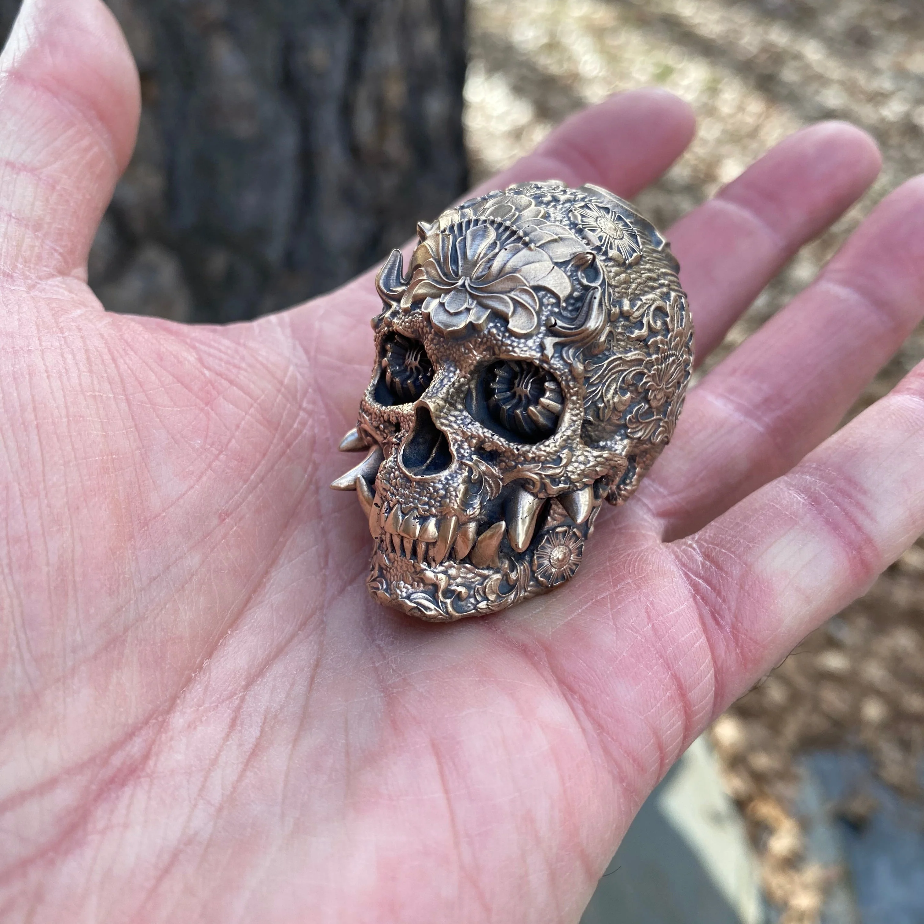 Small Brass Oni Sculpture - Image 5
