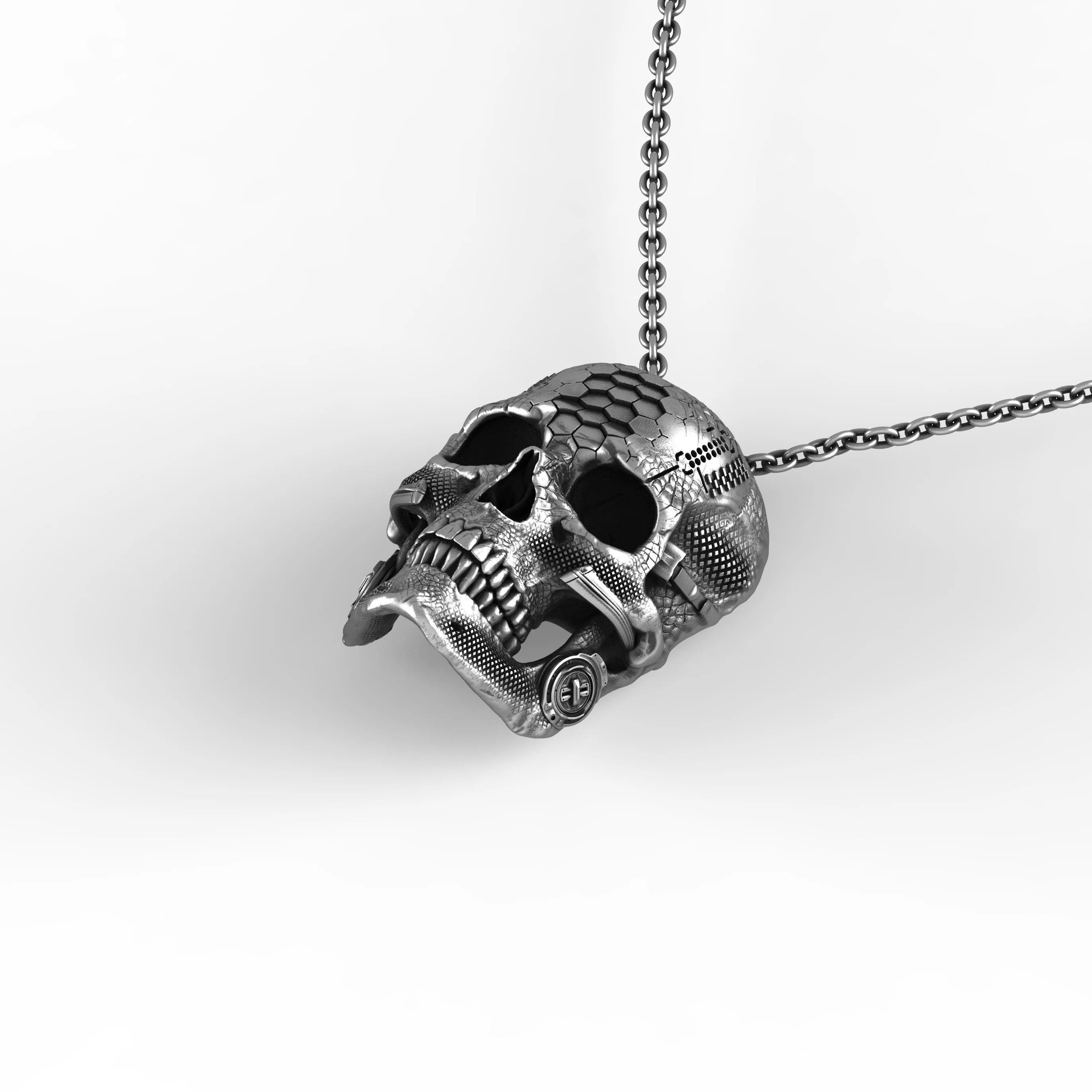 TechSkull.1 Sterling Pendant - Image 2