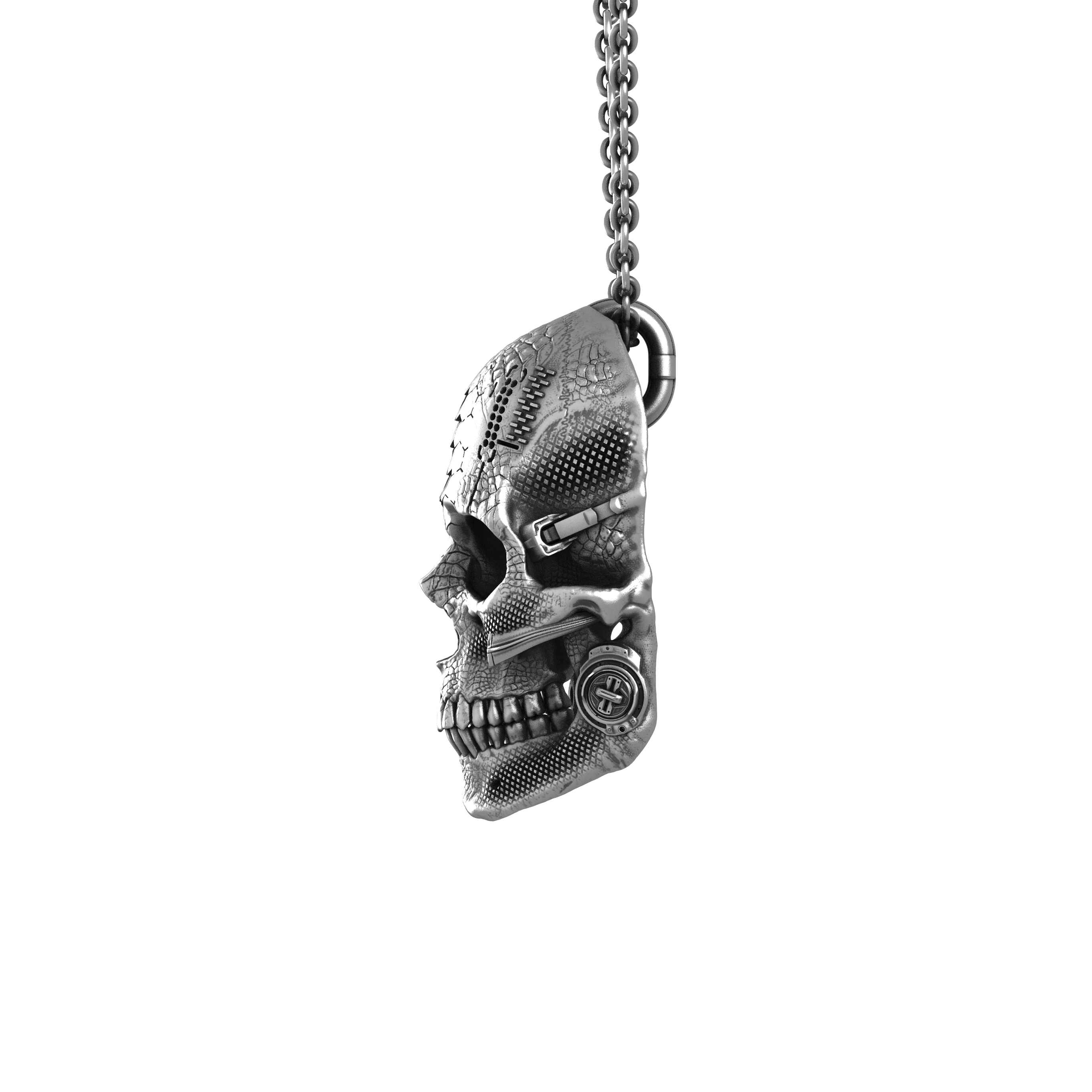 TechSkull.1 Sterling Pendant - Image 3