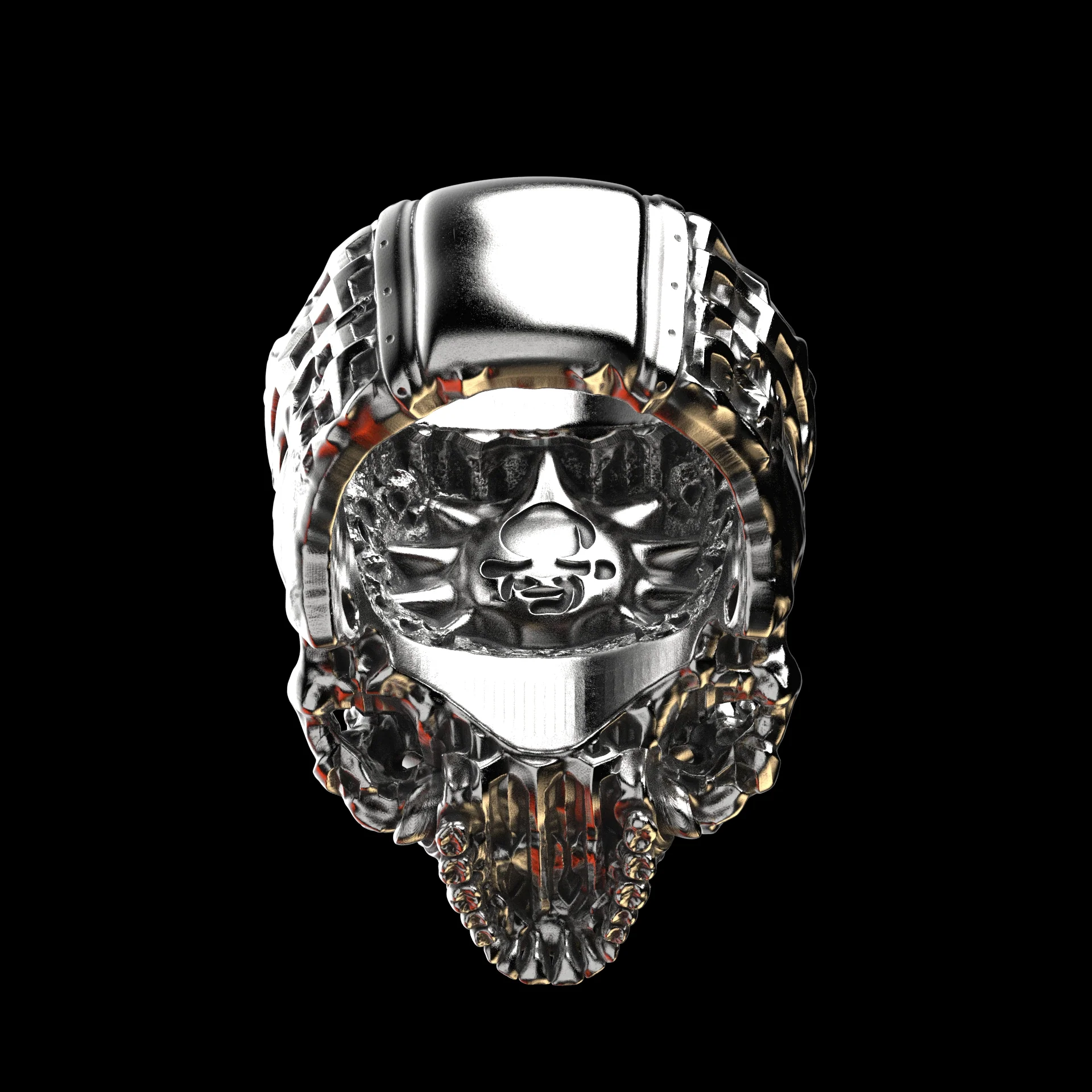 Tessellation Skull Ring Sterling Silver - Image 5