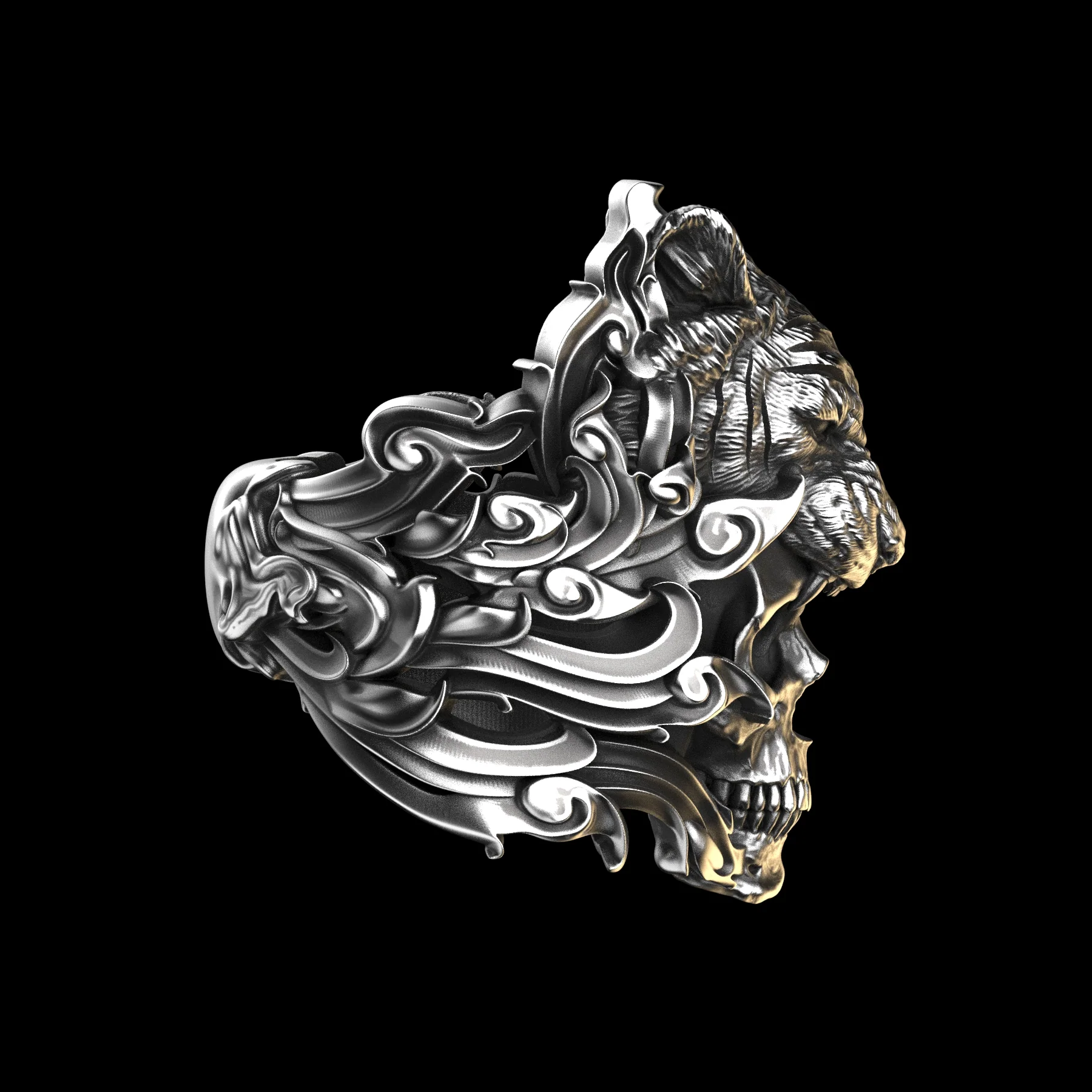 Tiger Skull Sterling Silver - Image 3