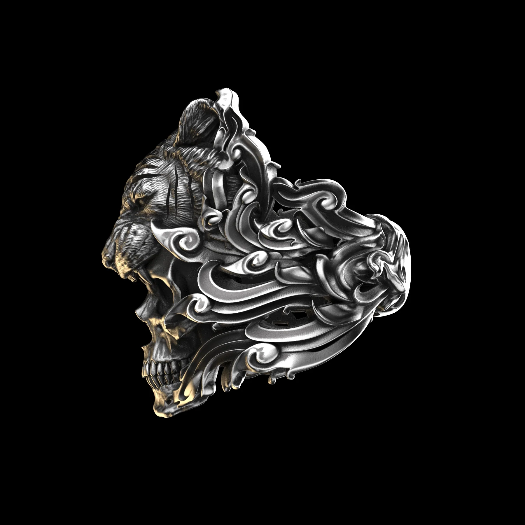 Tiger Skull Sterling Silver - Image 5